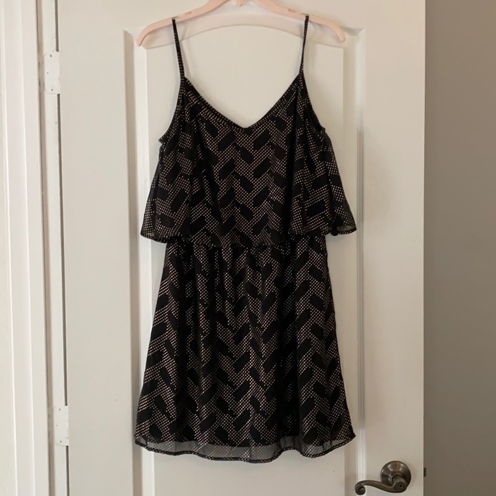 Gold & black dress, juniors size large
